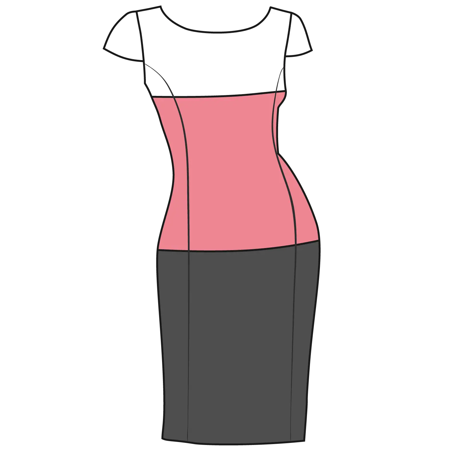 Pink and Black Dress