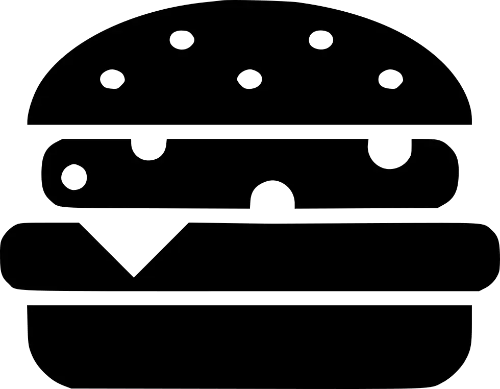 Simple Black and White Burger Icon