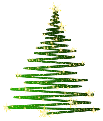 Stylized Christmas Tree with Sparkles