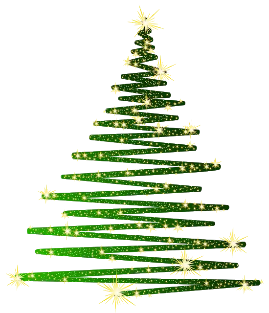Stylized Christmas Tree with Sparkles