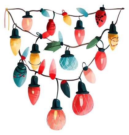 Colorful Hanging String Lights for Decorative Festive Ambience