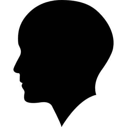 Black Silhouette of a Human Head