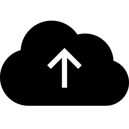 Black Cloud Upload Icon