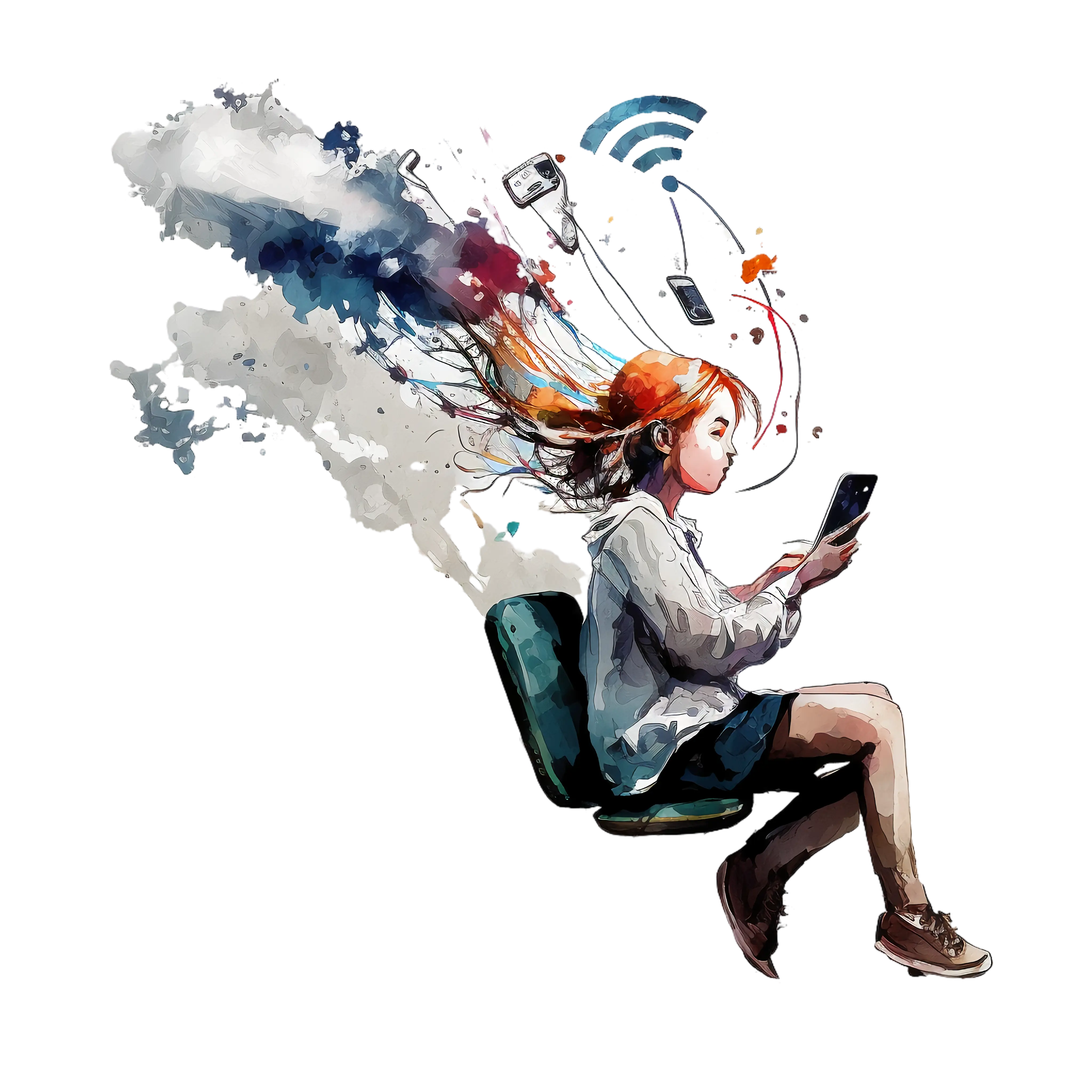 Girl Using Phone