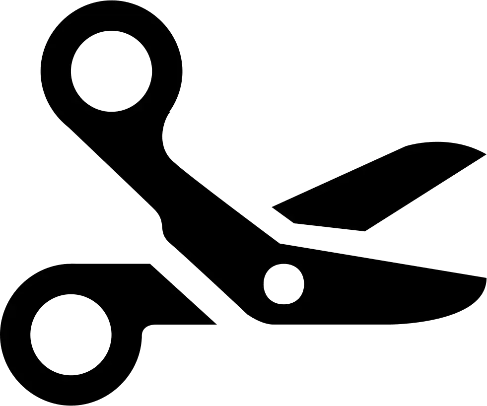 Stylized Black Scissors Icon