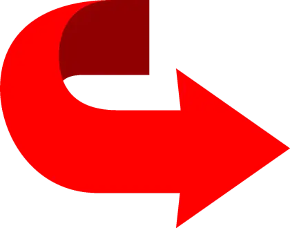 Red Curved Arrow Pointing Right