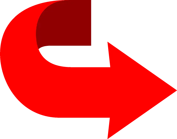 Red Curved Arrow Pointing Right