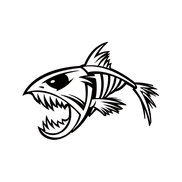 Tribal Fish Illustration with Bold Design