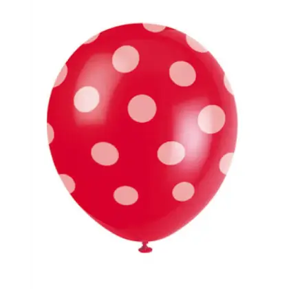 Red Polka-Dot Balloon for Party Decor