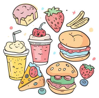 Doodle Food and Drinks Collection