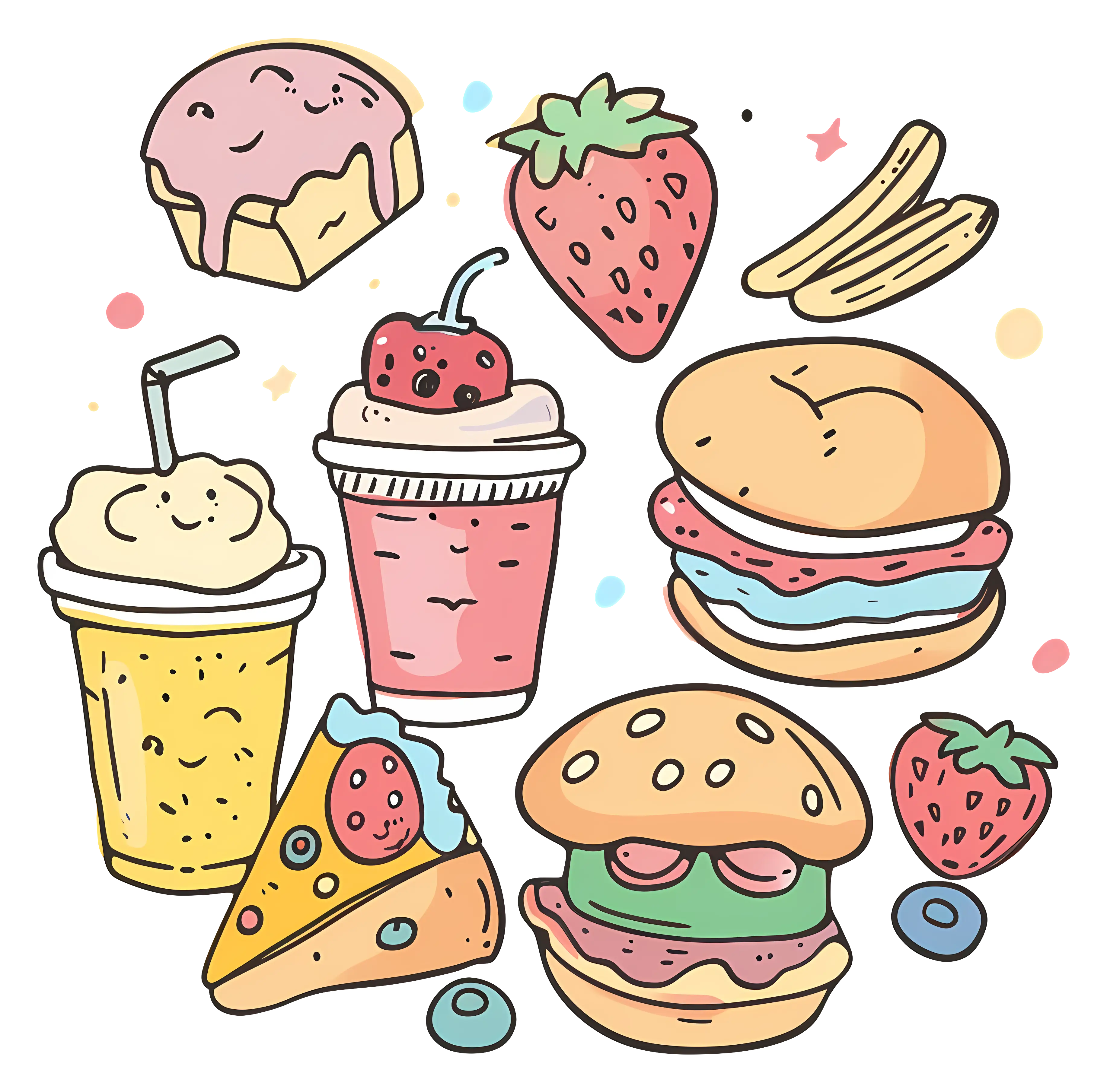 Doodle Food and Drinks Collection