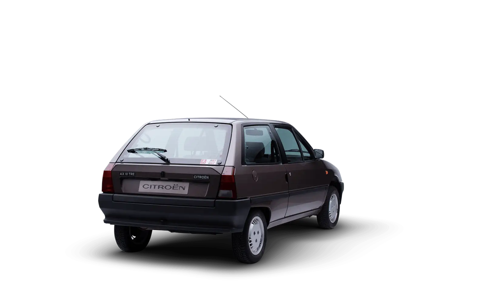 Rear View of Compact Car