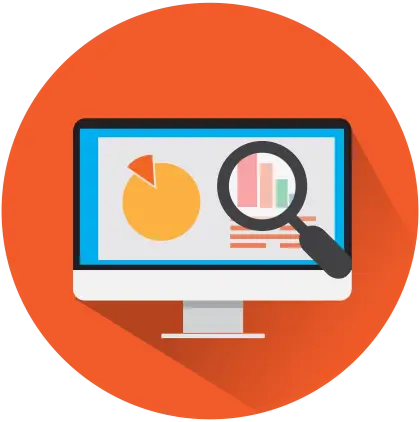 Data Analysis on Computer Screen Icon