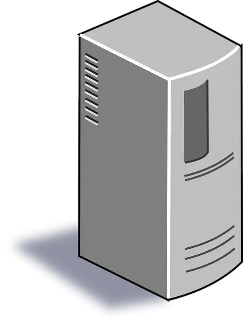 Gray Server Tower Illustration for IT Concept