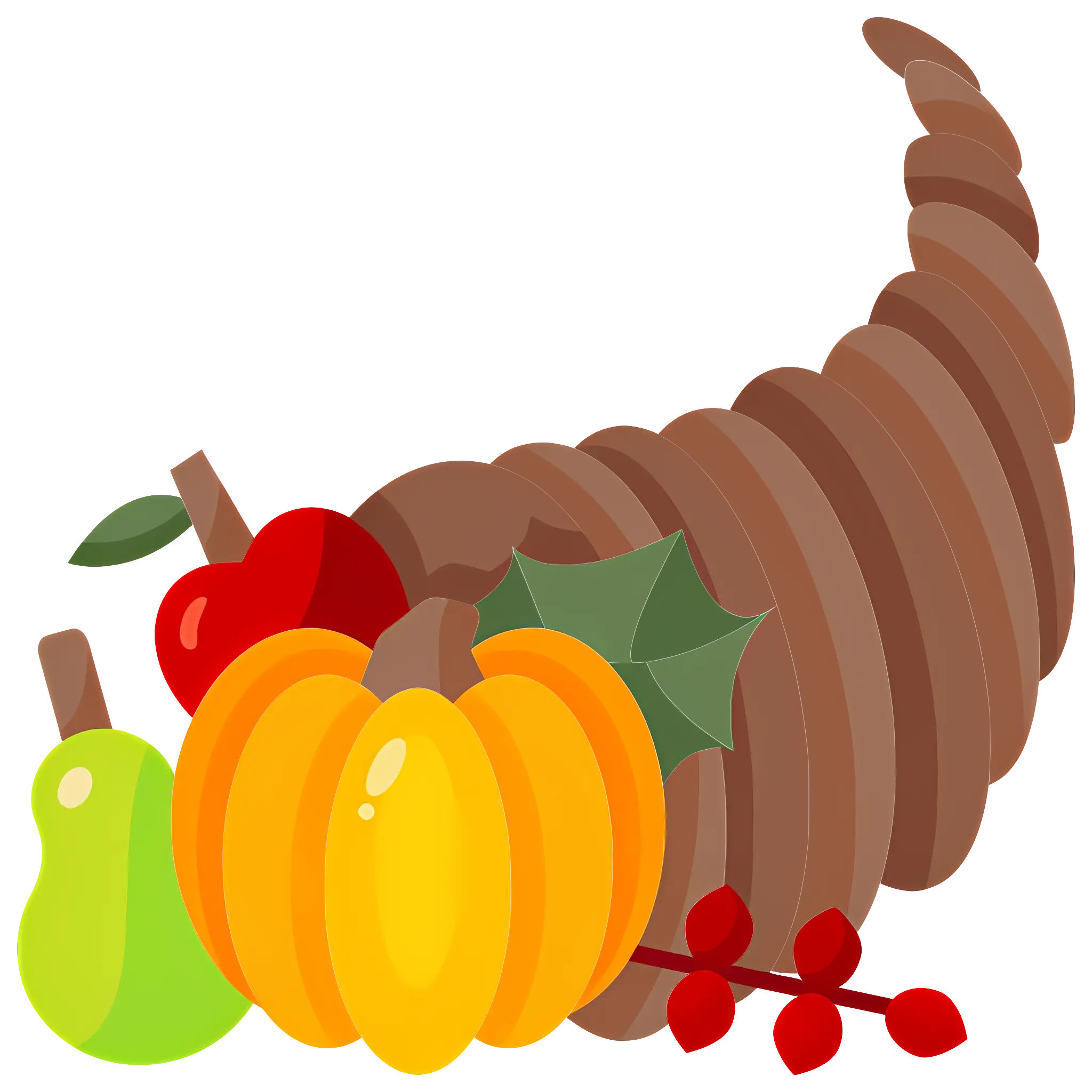 Cornucopia with Harvest Fruits