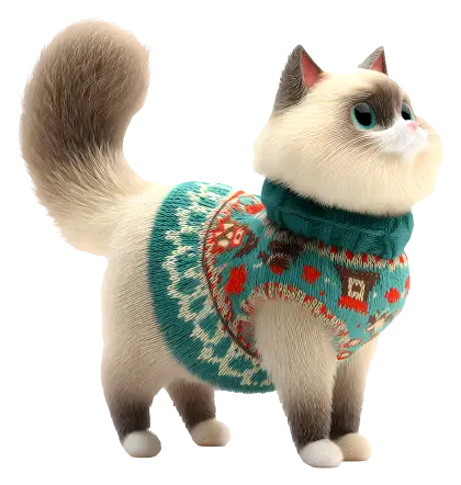 Cute Cat in a Sweater