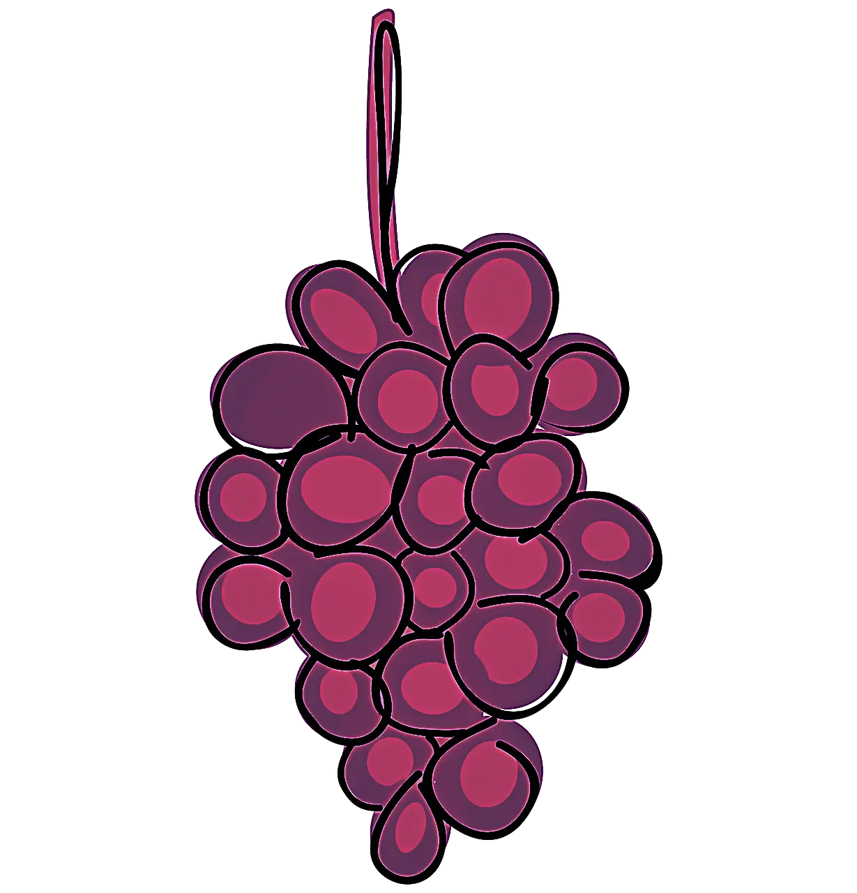 Cartoon Purple Grapes Illustration