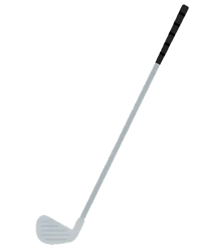 White Golf Club Illustration for Sports