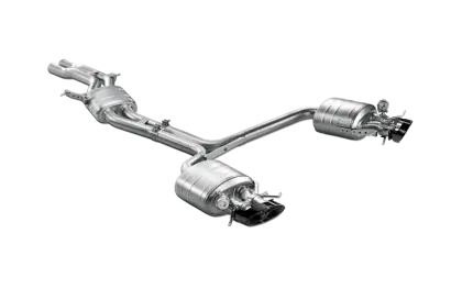 Car Exhaust System with Dual Muffler