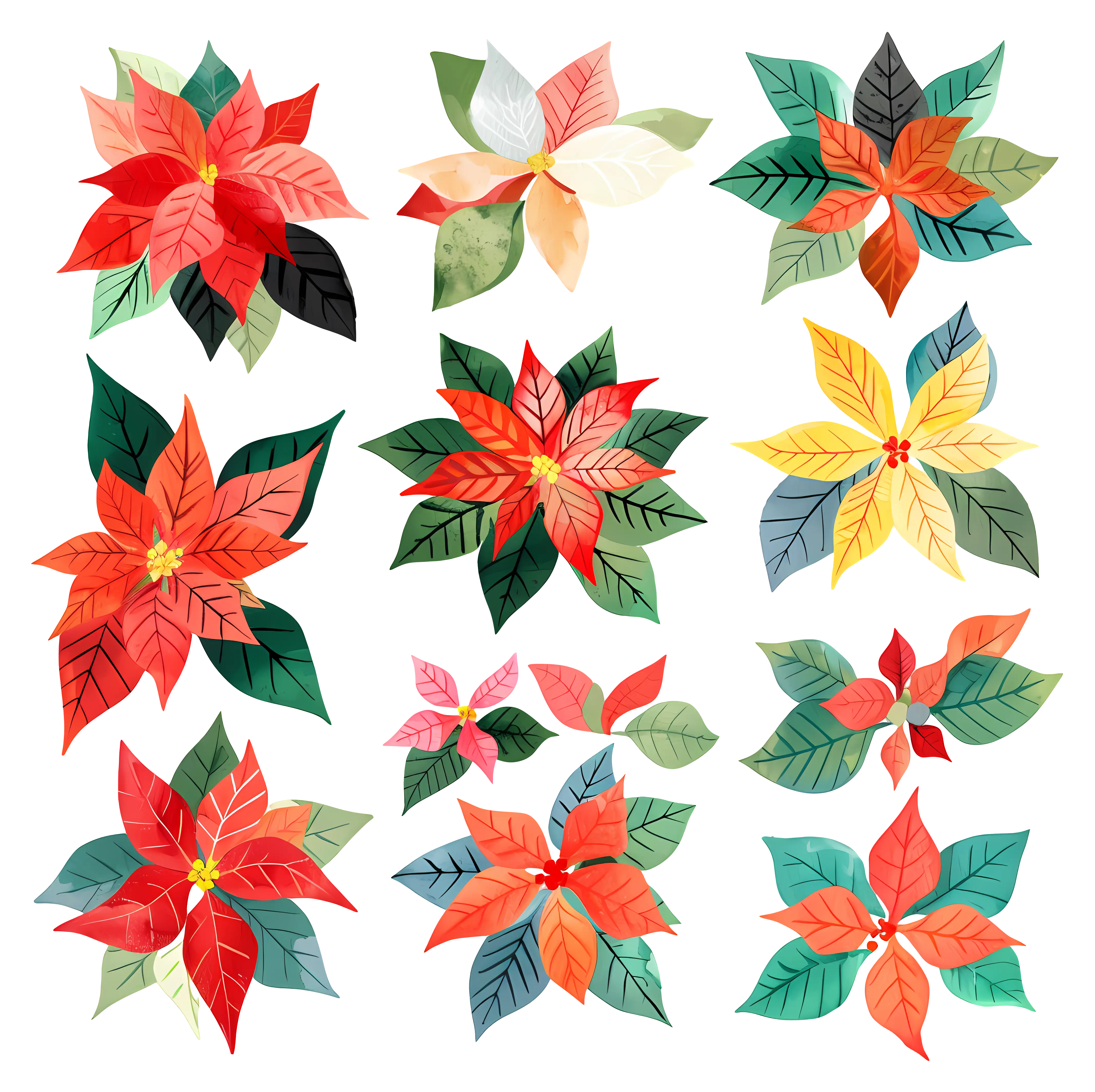 Festive Poinsettia Flowers for Christmas