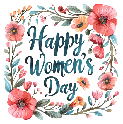Women&#039;s Day Floral Greeting Card Design