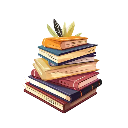 Stack of Colorful Illustrated Books