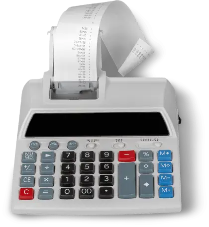 Printing Calculator with Paper Roll
