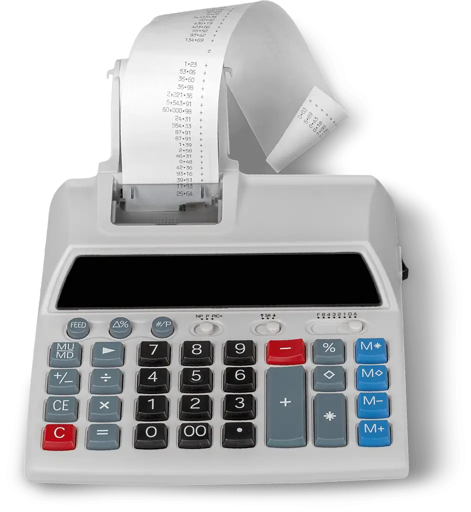Printing Calculator with Paper Roll