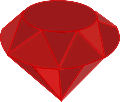 Red Faceted Gemstone with Brilliant Shine