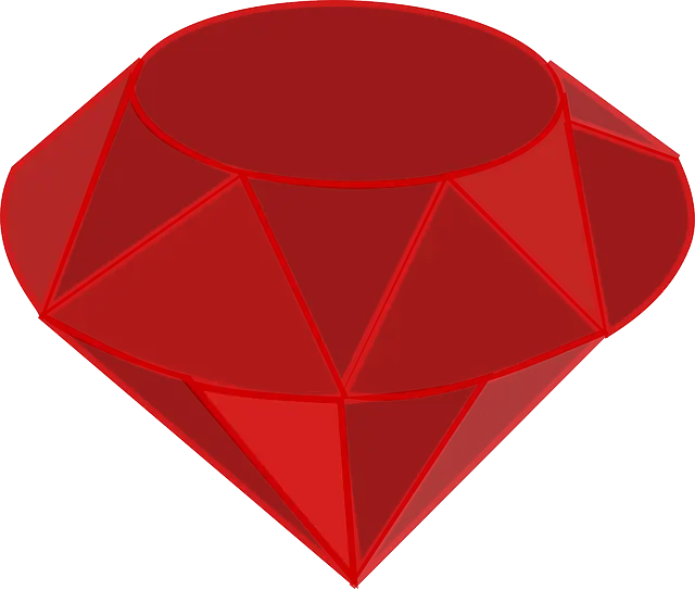 Red Faceted Gemstone with Brilliant Shine