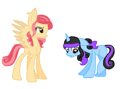 Two Cartoon Ponies Illustration
