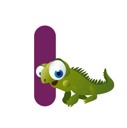 Cute Green Lizard Cartoon Illustration