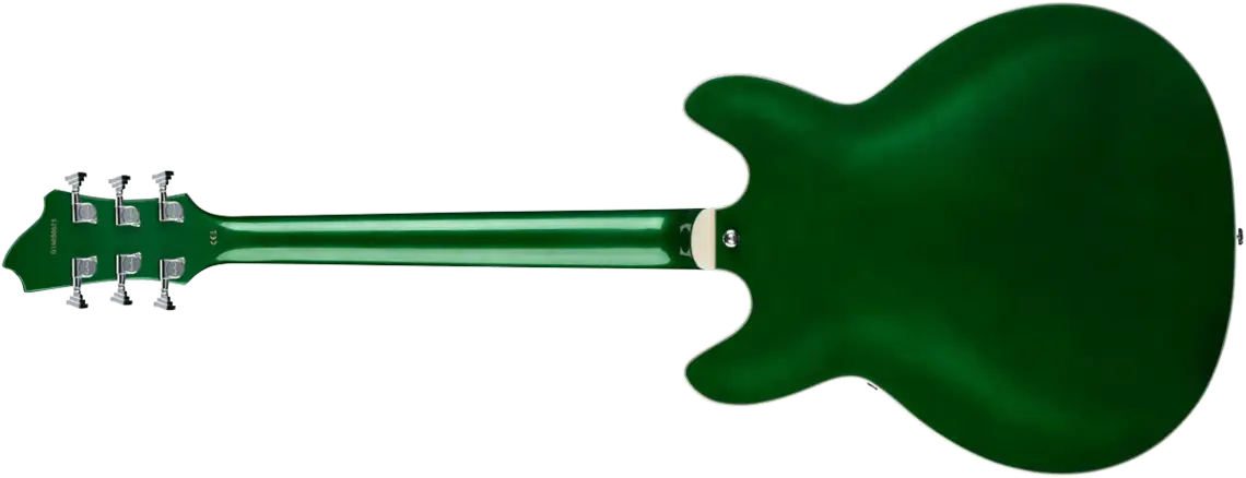 Green Electric Guitar Backside View