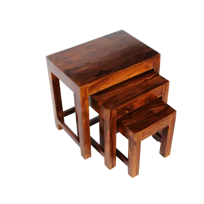 Modern Wooden Nesting Tables Set