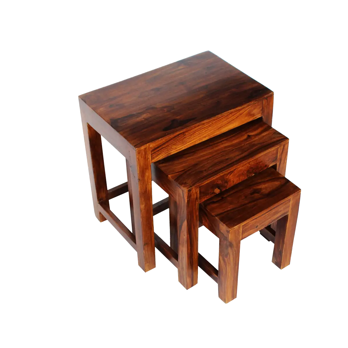 Modern Wooden Nesting Tables Set