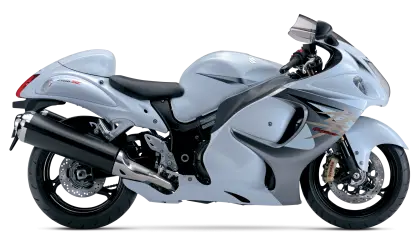 Sleek White Sports Motorcycle