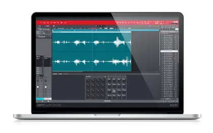 Laptop Showing Audio Editing Software