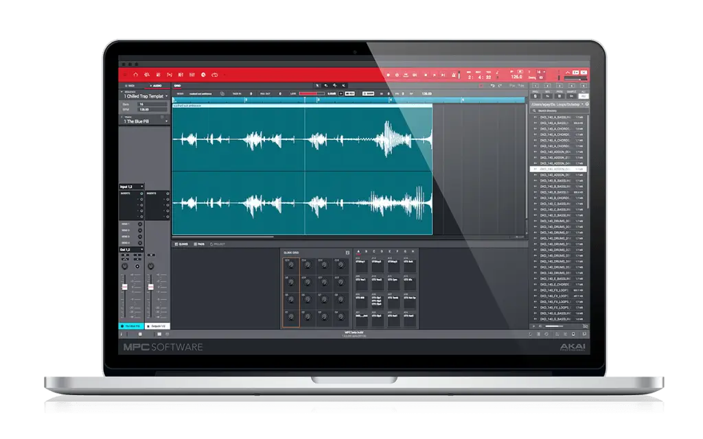 Laptop Showing Audio Editing Software