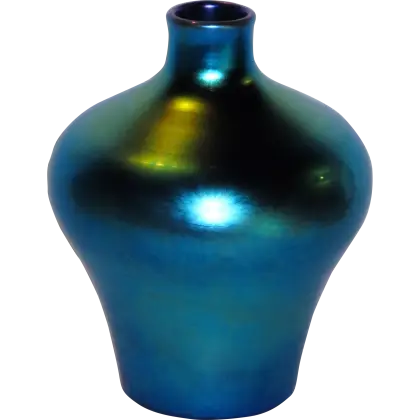 Blue Metallic Vase