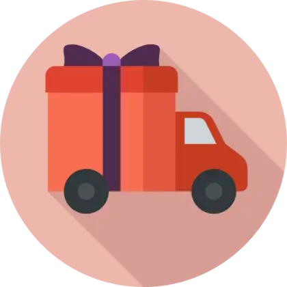 Gift Delivery Truck Icon for Special Occasions