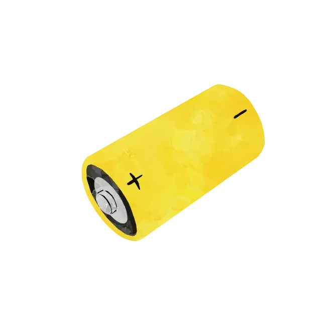 Yellow Battery Illustration