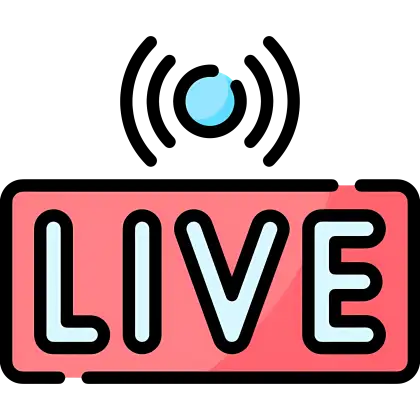 Live Streaming Icon in Minimalist Style