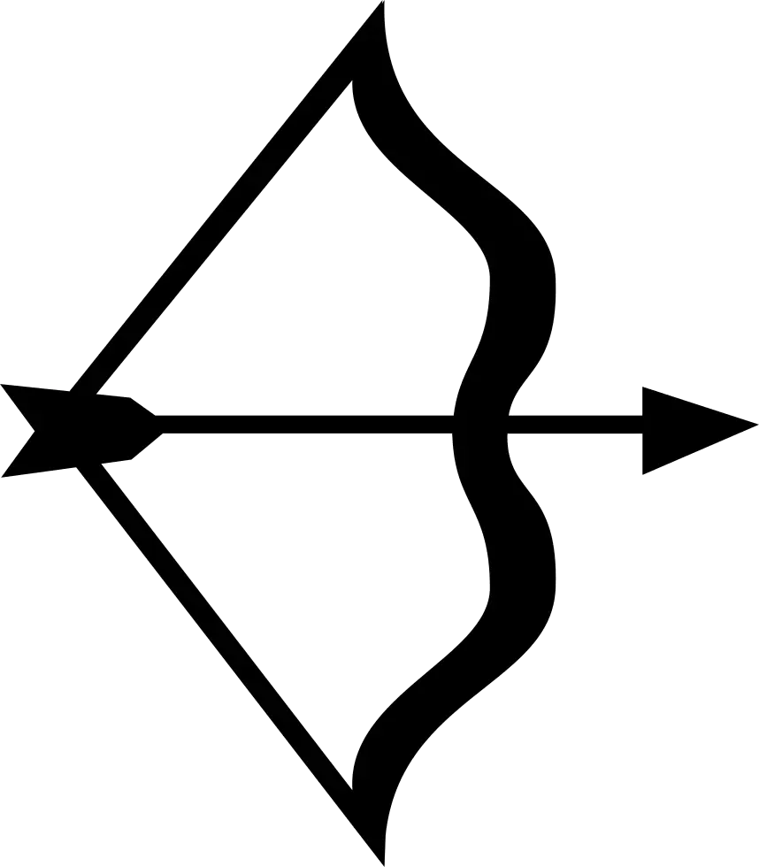 Black Bow and Arrow Symbol