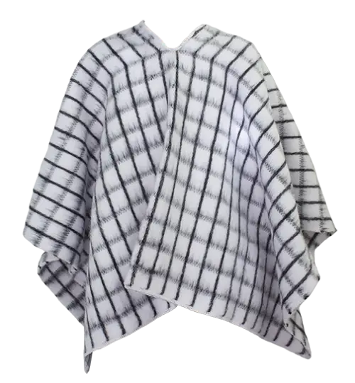 Plaid Poncho Clothing