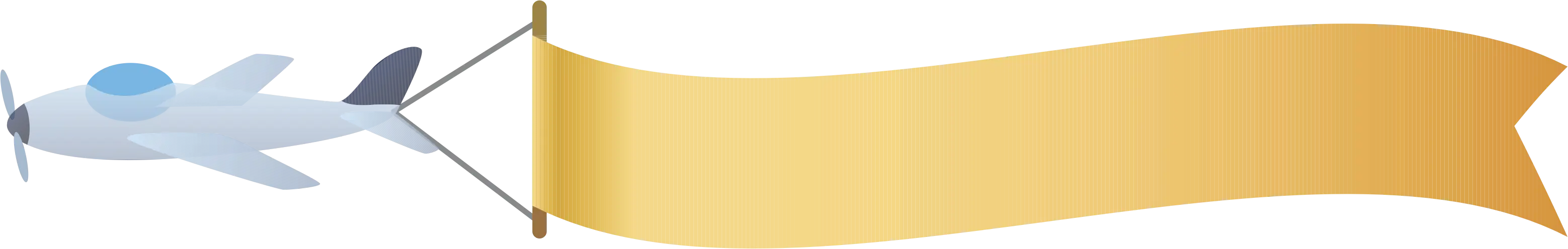 Airplane with Yellow Banner