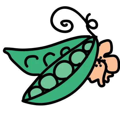 Pea Pod with Flower