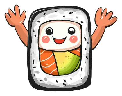 Cute Kawaii Sushi Roll