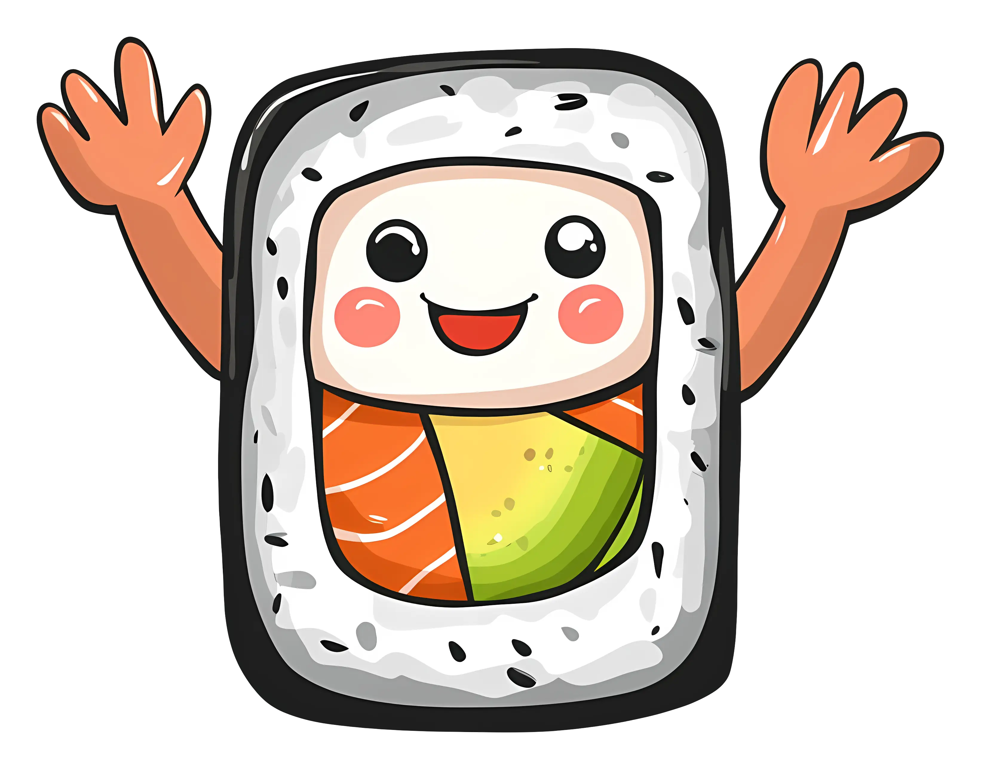 Cute Kawaii Sushi Roll