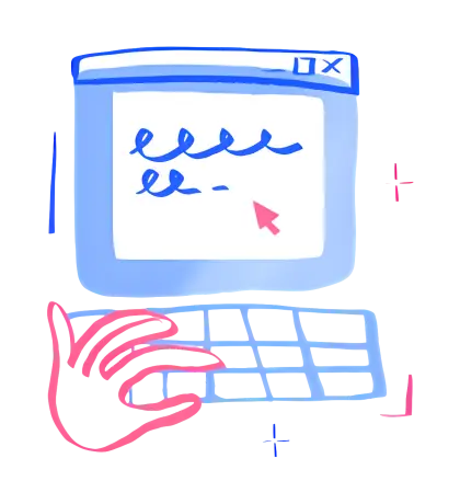 Hand Typing on Computer