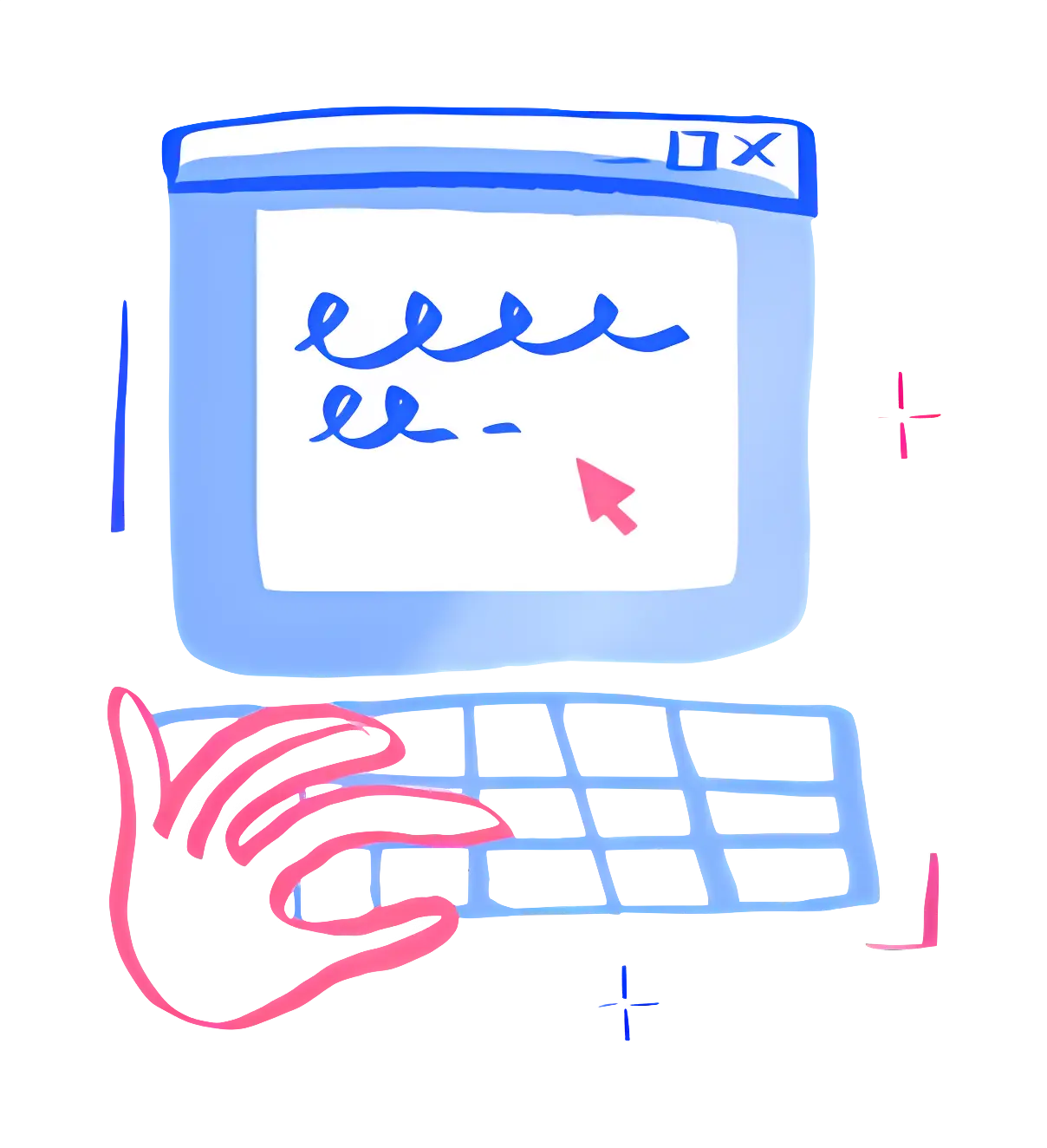 Hand Typing on Computer